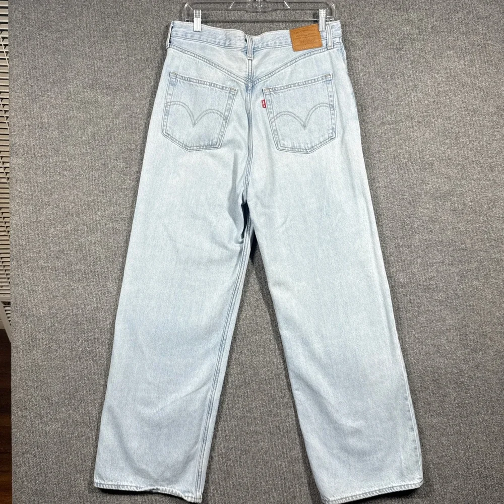Levis Jeans Womens W30 Premium High‎ Loose Wide Leg Big E 90s style Cotton Hemp